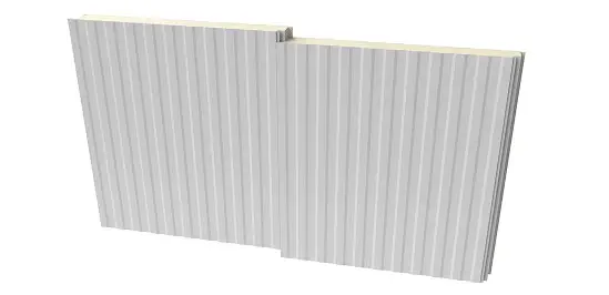 PermaCore PHF insulated metal panel with Heavy Mesa profile, smooth, painted polar white finish